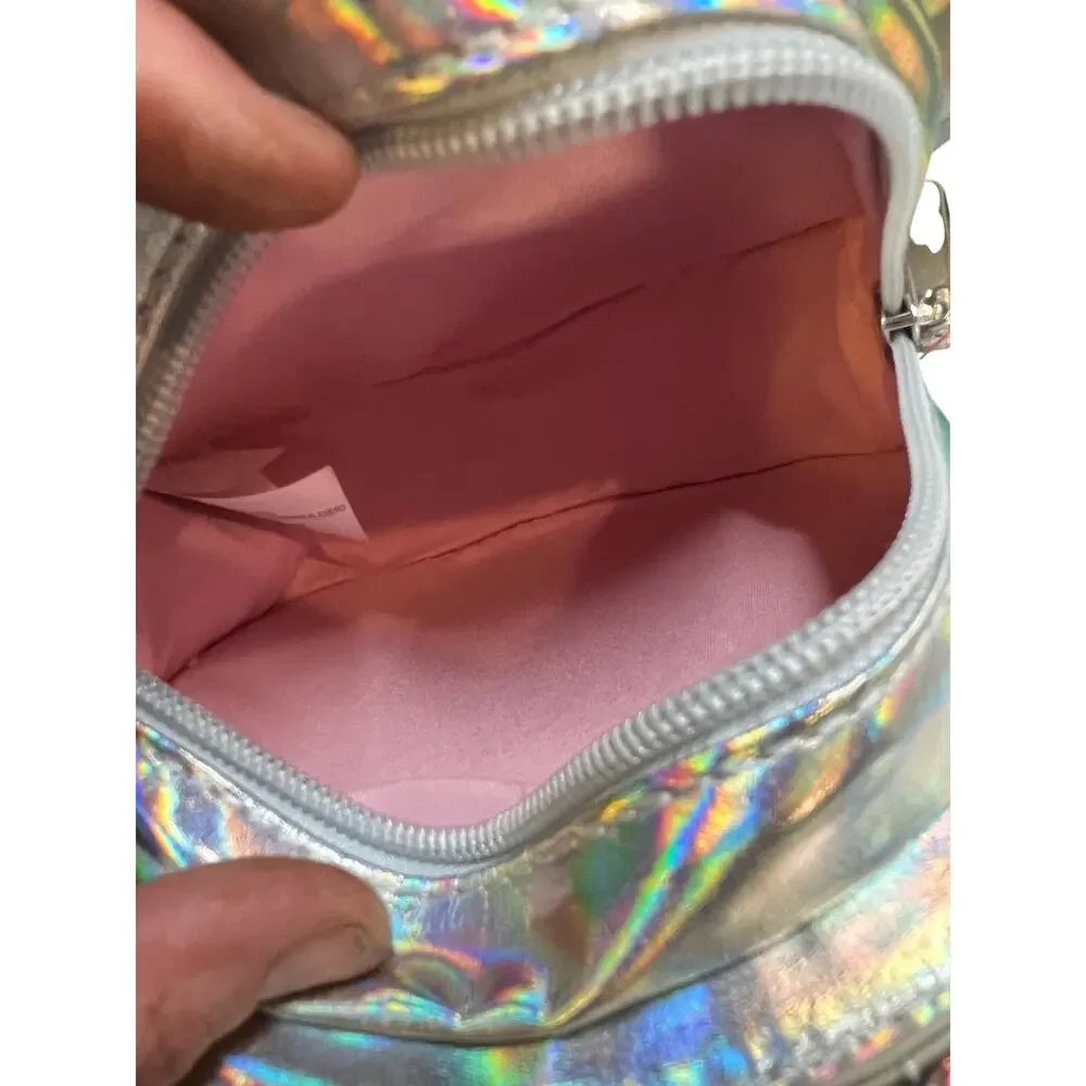 NWT Cat & Jack Iridescent Unicorn Donut Crossbody Bag - Holographic - Picture 4 of 6